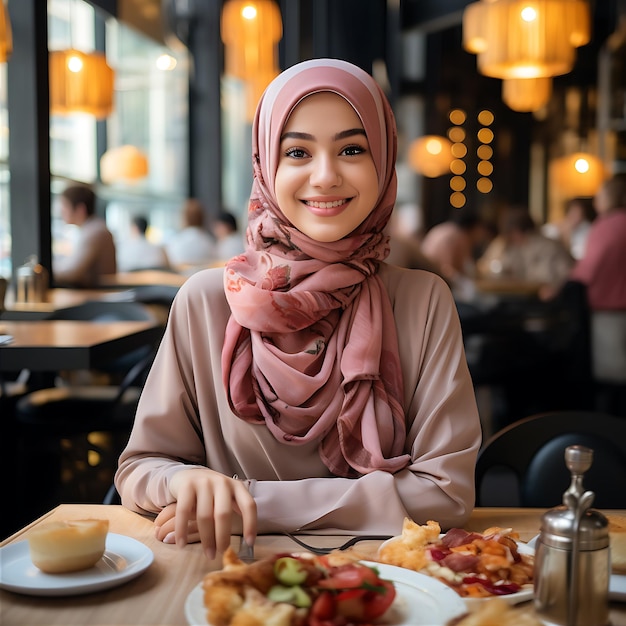 La hermosa chica islámica de Bangladesh con el hijab