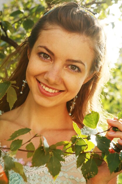 Hermosa chica con sonrisa