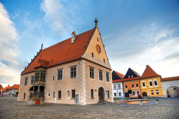 Hermosa ciudad histórica Bardejov. Eslovaquia, Europa.