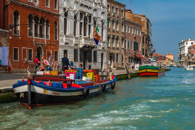 La hermosa ciudad de Venecia, Italia