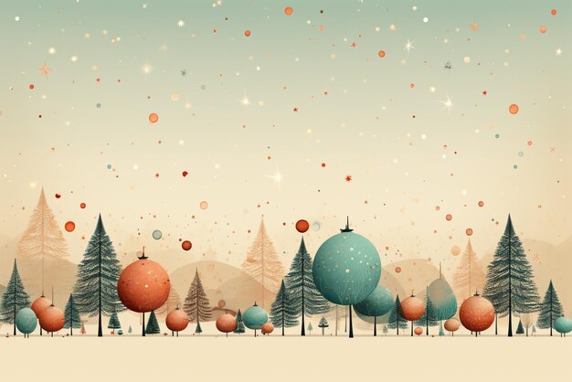 hermosa y creativa imagen de Chirstmas en la escena del bosque