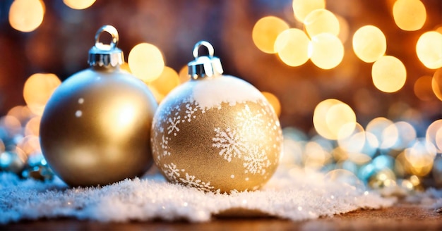 hermosa decoración de navidad brillante enfoque selectivo