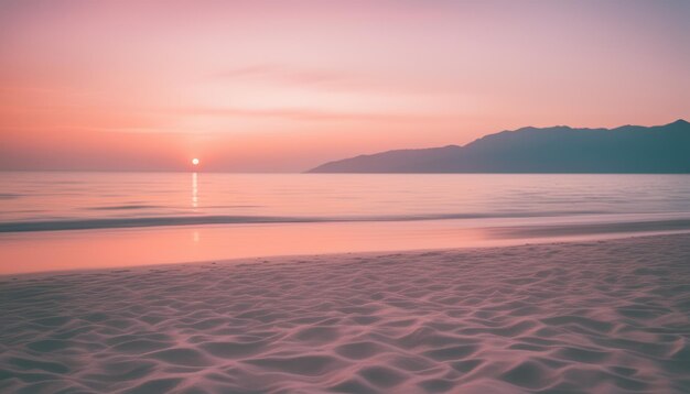 Una hermosa escena de la playa al atardecer