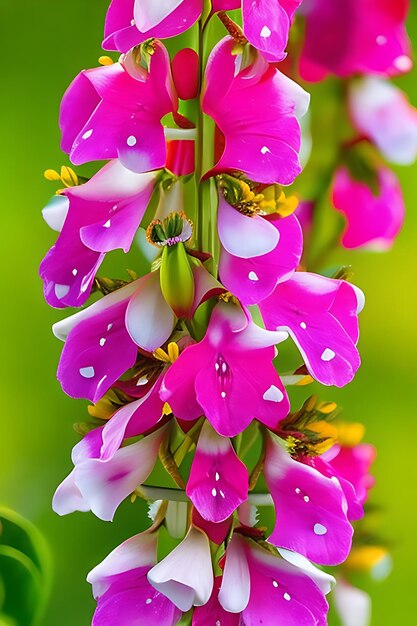 Foto la hermosa flor antirrhinum majus flor del dragón en este mundo