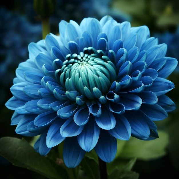 hermosa flor azul grande