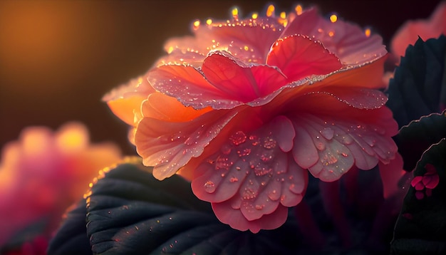 Hermosa flor de begonia