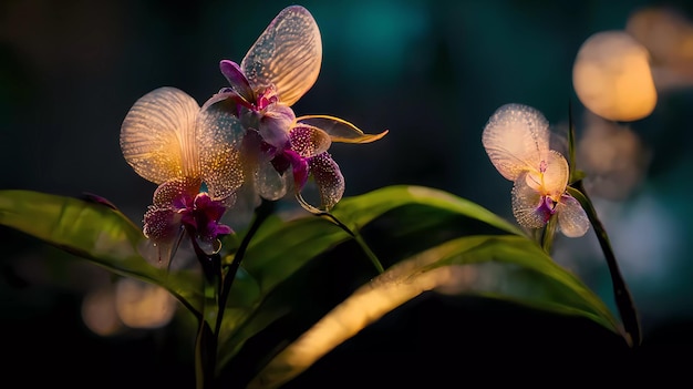 Foto hermosa flor botánica elegancia estado de ánimo o emoción generativa ai