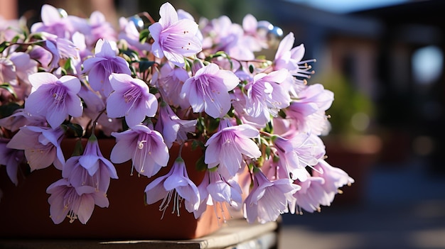 La hermosa flor de la campanula