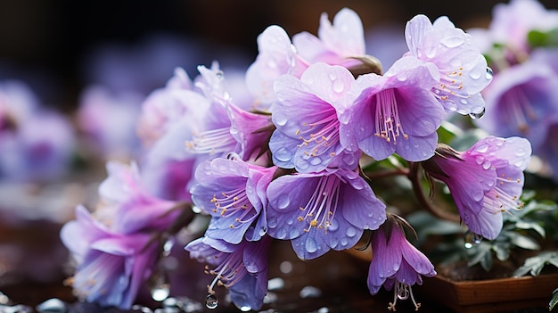 Foto la hermosa flor de la campanula