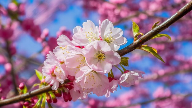 La hermosa flor de cerezo