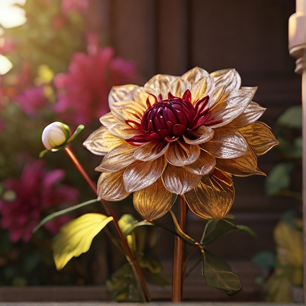 Una hermosa flor de dahlia Ai foto
