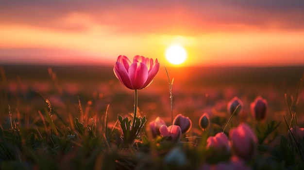 Una hermosa flor con un fondo borroso