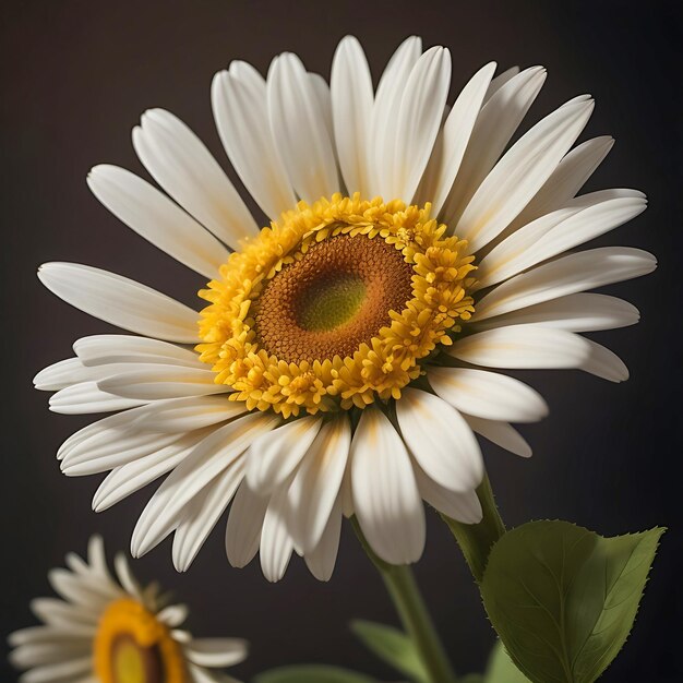 La hermosa flor de margarita blanca