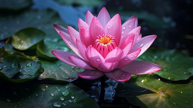 Una hermosa flor de nenúfar