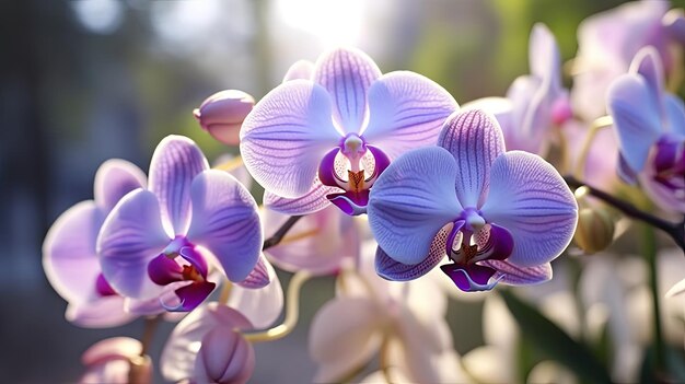 Hermosa flor de orquídea en el jardín Phalaenopsis