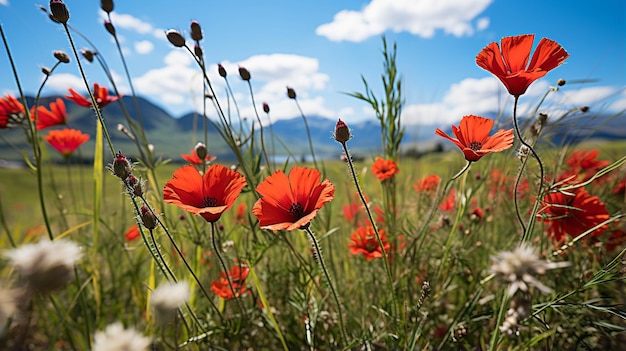 hermosa flor roja fondo de pantalla HD imagen fotográfica