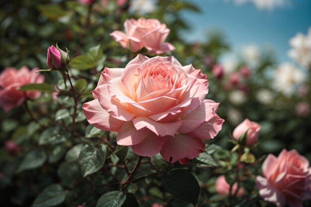 hermosa flor de rosa de colores
