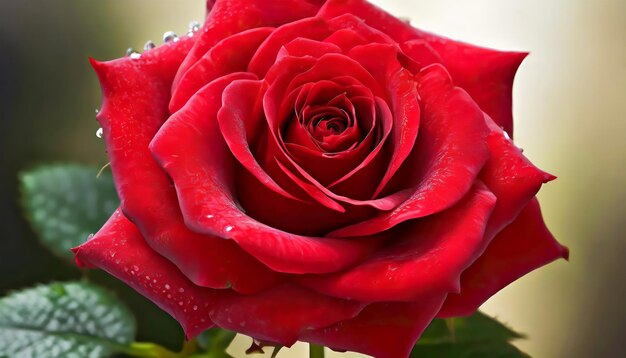 La hermosa flor de la rosa roja en primer plano