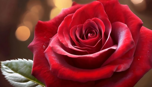 La hermosa flor de la rosa roja en primer plano