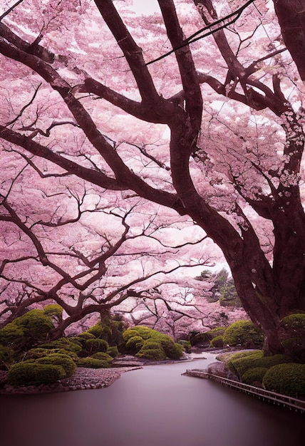 Foto hermosa flor de sakura