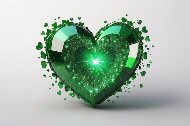 hermosa forma de corazón verde