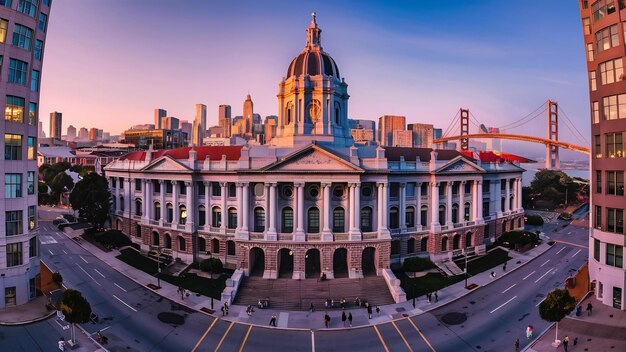 Una hermosa foto del ayuntamiento de San Francisco.