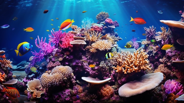 hermosa foto de una colonia de coral