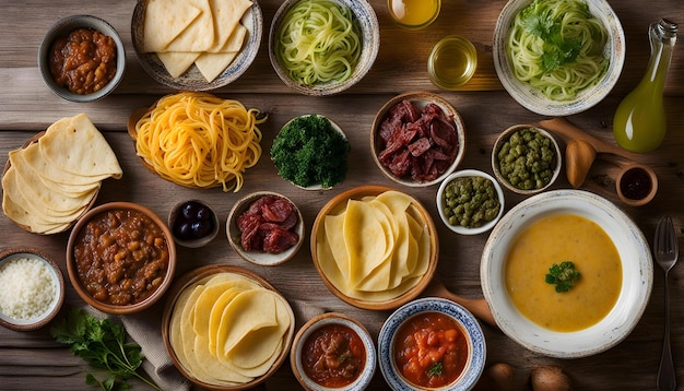 Foto una hermosa foto de comida es imprescindible para el trabajo diario generada por la ia mejor comida maravillosa foto comida