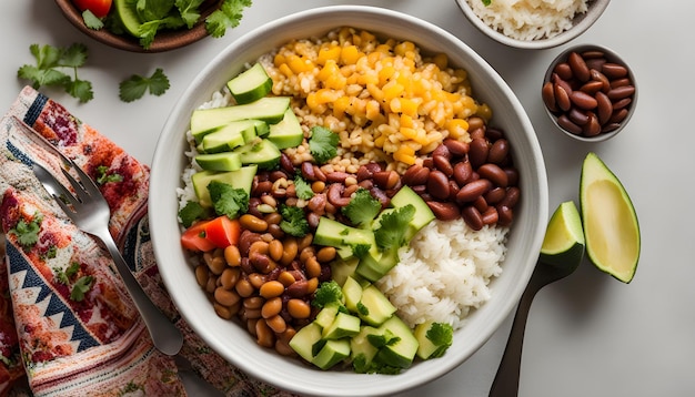 Una hermosa foto de comida es imprescindible para el trabajo diario Generada por la IA Mejor comida maravillosa Foto comida