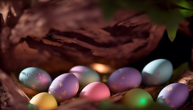 Hermosa foto de huevos de Pascua creativos