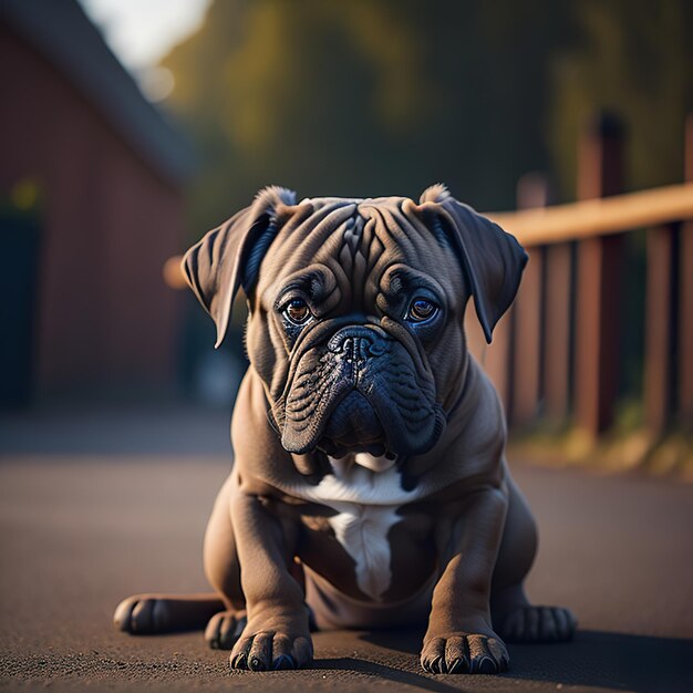 Hermosa foto de perro en un fondo increíble