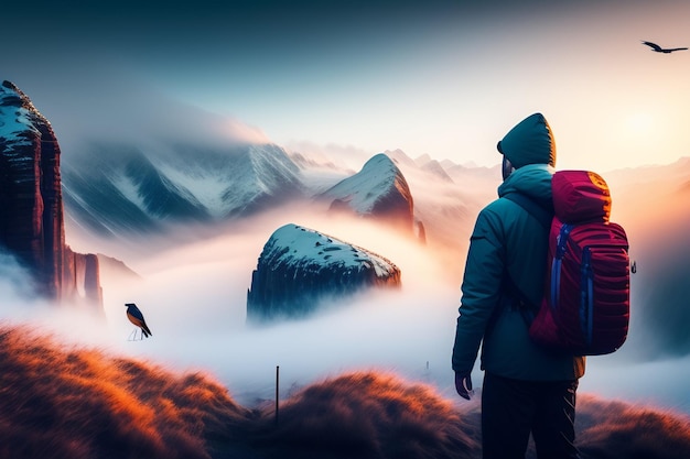 Hermosa foto de viaje generada por Ai