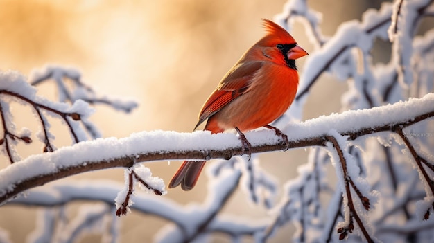 Hermosa Fotografía De Aves Cardenal Rojo