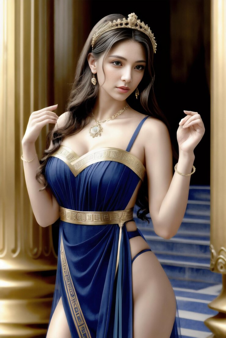 hermosa fotografía de chica en vestido azul vestido sujetador bikini figura audaz postura del cuerpo