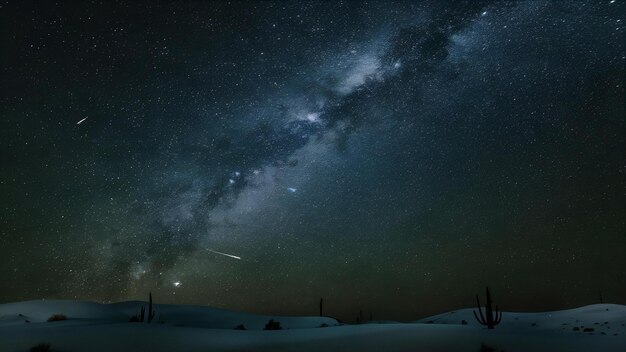 Una hermosa fotografía de un cielo estrellado