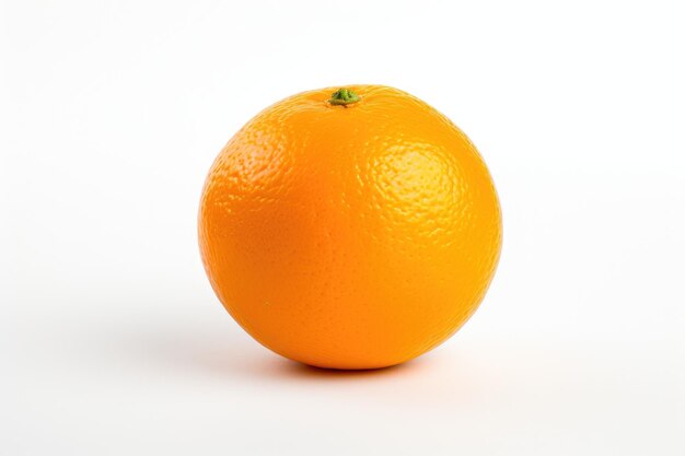 Una hermosa fruta naranja aislada sobre un fondo blanco.