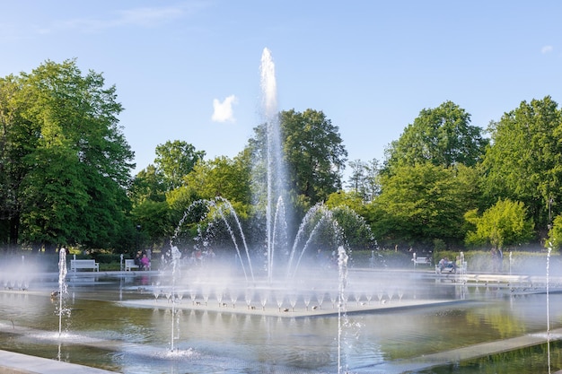 hermosa fuente en el parque de la ciudad