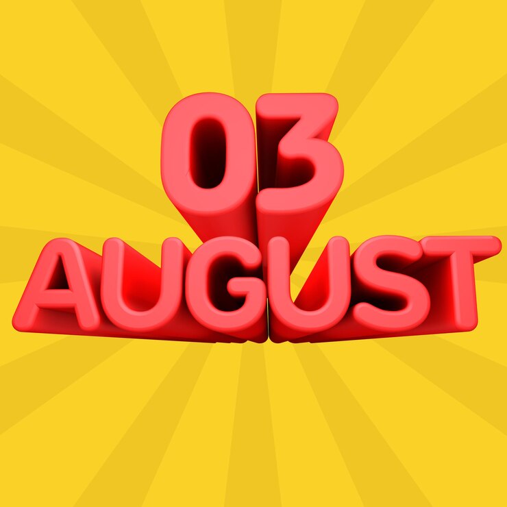 Foto una hermosa ilustración en 3d con el calendario del día de agosto en el fondo degradado