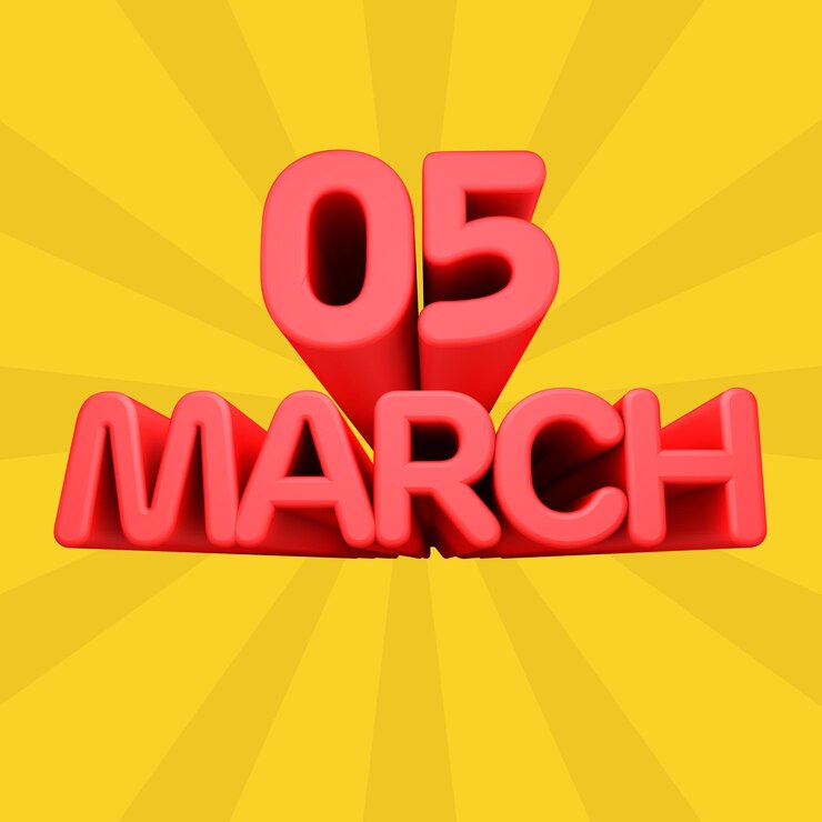 Foto una hermosa ilustración 3d con calendario de día de marzo sobre fondo degradado