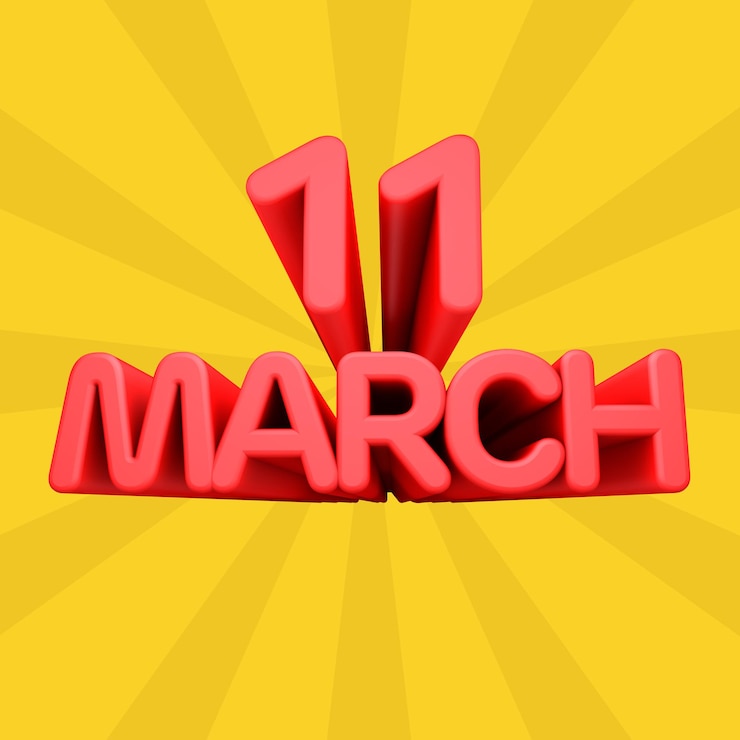 Foto una hermosa ilustración 3d con calendario de día de marzo sobre fondo degradado