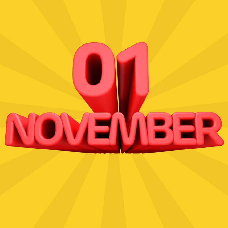 Foto una hermosa ilustración en 3d con calendario de noviembre sobre fondo degradado