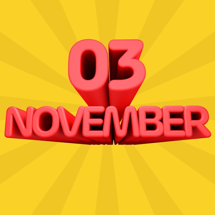 Foto una hermosa ilustración en 3d con calendario de noviembre sobre fondo degradado