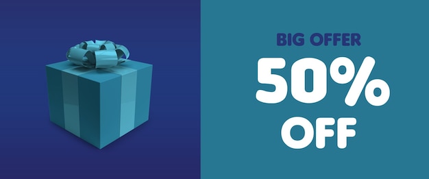 Una hermosa ilustración en 3d con descuento de oferta especial para grandes ventas