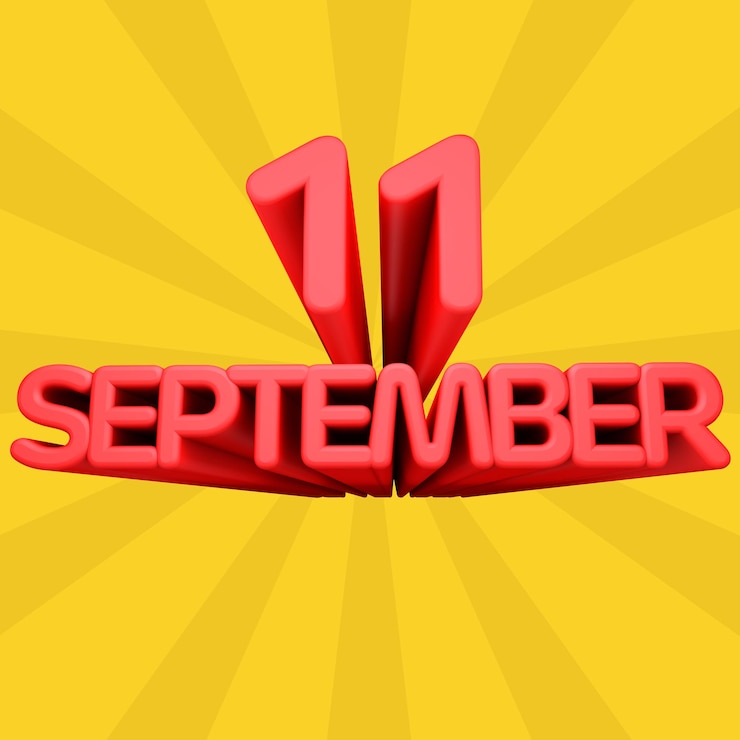 Foto una hermosa ilustración en 3d con el día de septiembre en un fondo degradado