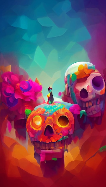 Hermosa ilustracion del dia de muertos altar tipico del dia de muertos dia del recuerdo