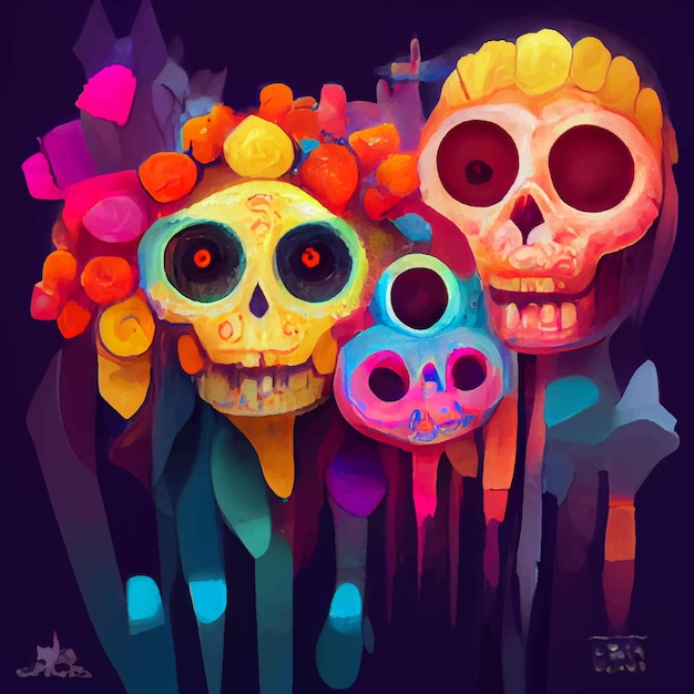 Hermosa ilustracion del dia de muertos altar tipico del dia de muertos dia del recuerdo | Foto Premium Hermosa ilustracion del dia de muertos altar tipico del dia de muertos dia del recuerdo | Foto Premium