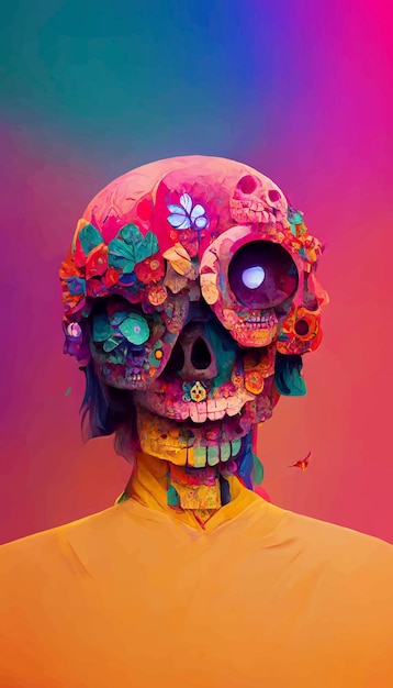 Hermosa ilustración del Día de Muertos