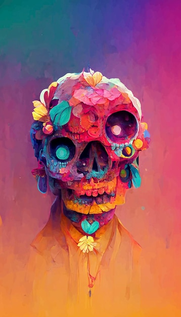 Hermosa ilustración del Día de Muertos