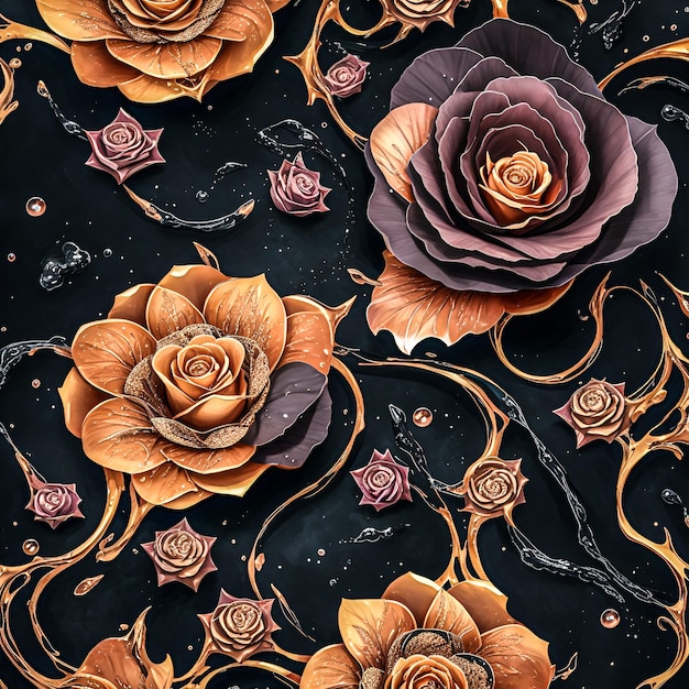 hermosa ilustración de fondo de arte floral