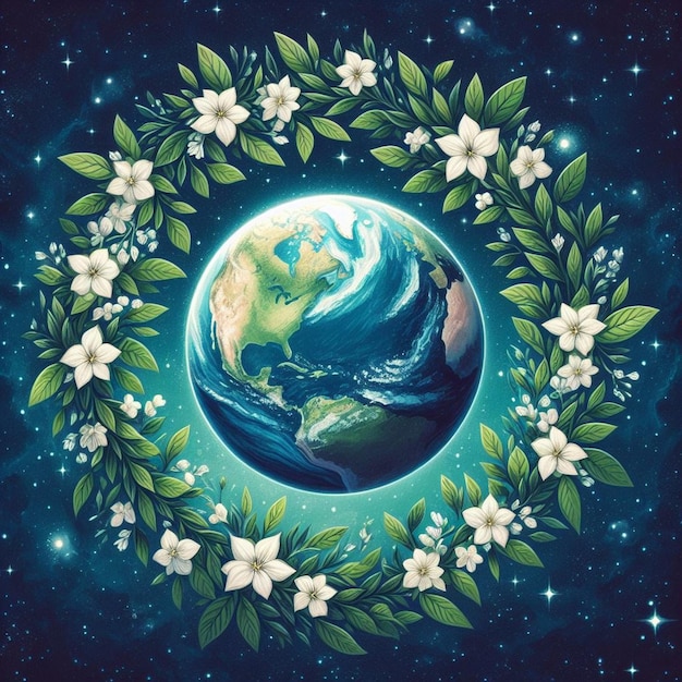 Una hermosa ilustración del planeta Tierra